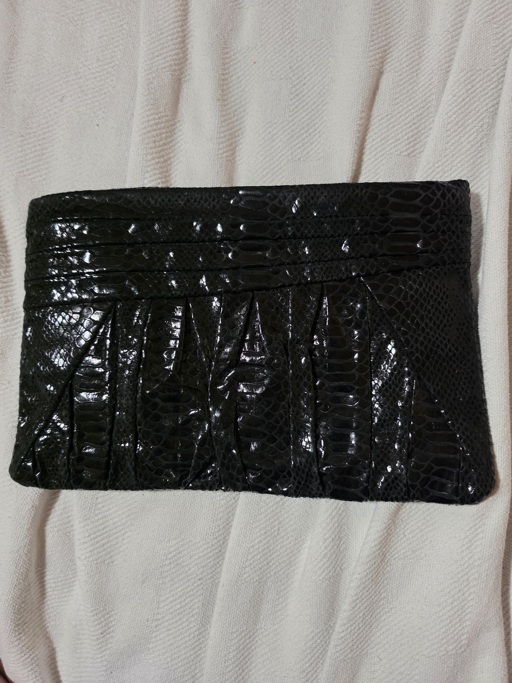 Liz Claiborne Black Pleated Mini Clutch